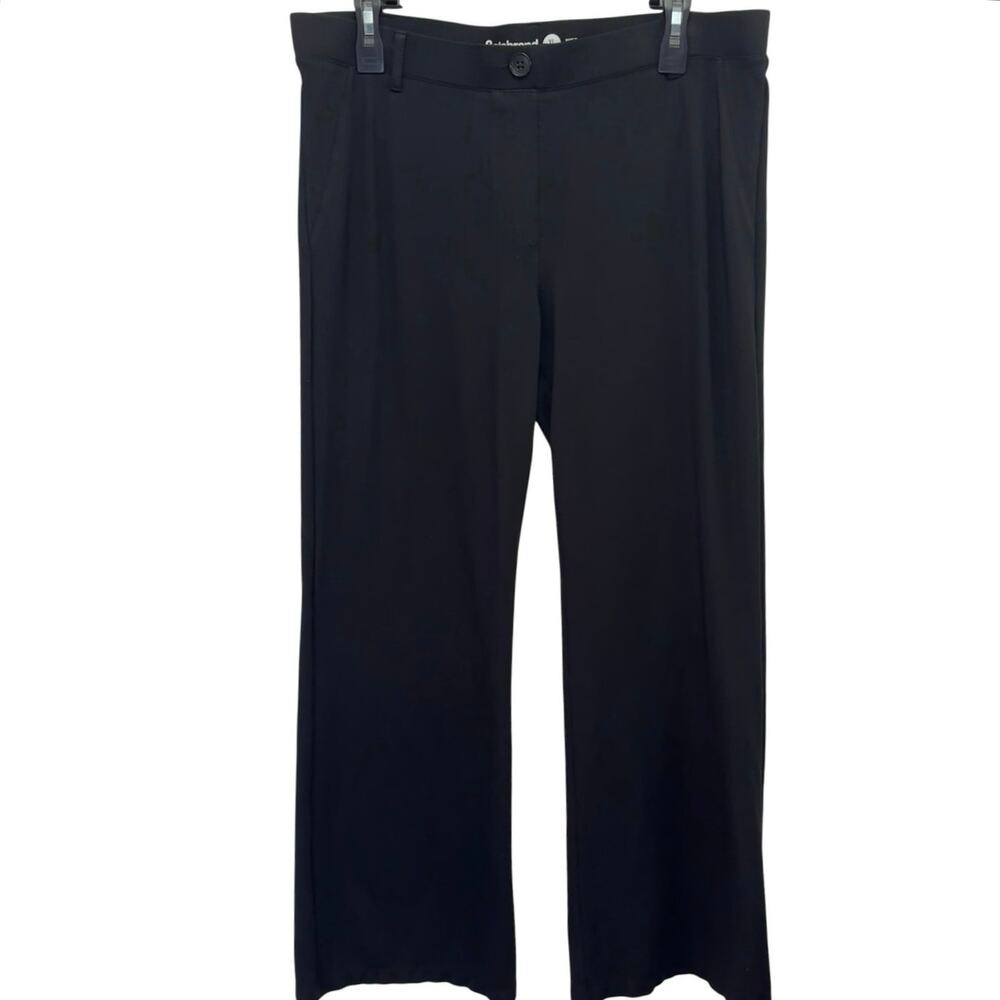 Betabrand Dress Pant Yoga Pants XL‎ Petite Black Wide Leg Work